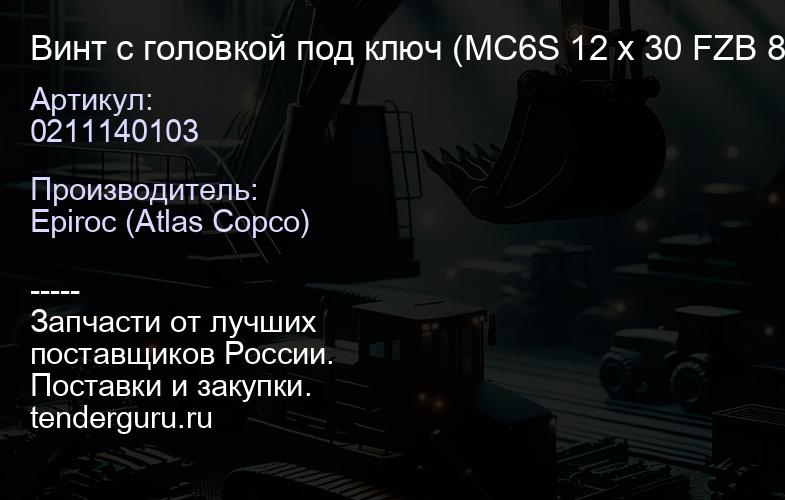 0211140103 Винт с головкой под ключ (MC6S 12 x 30 FZB 8.8 DIN 912)  | купить запчасти