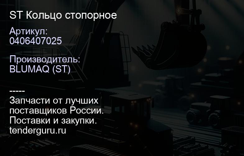 0406407025 ST Кольцо стопорное | купить запчасти