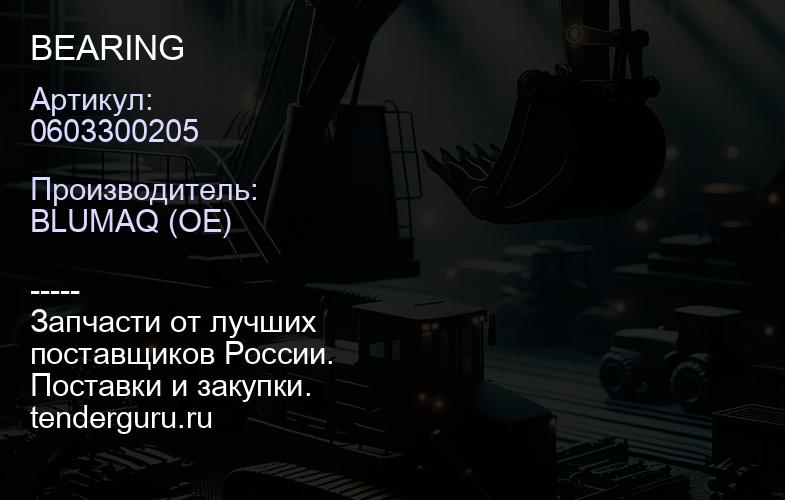 0603300205 BEARING | купить запчасти