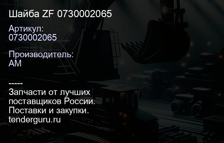 0730002065 Шайба ZF 0730002065 | купить запчасти
