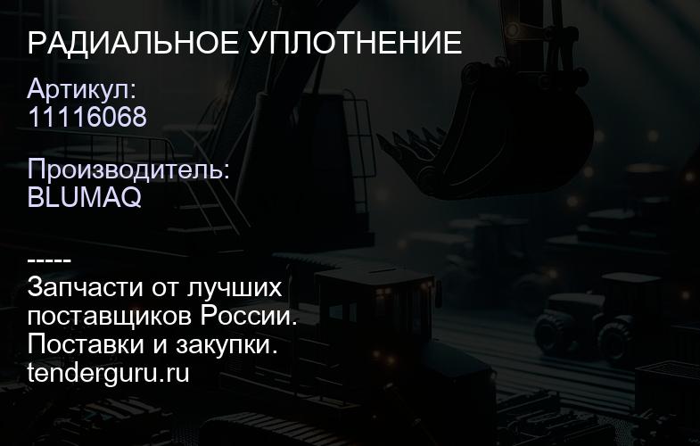 11116068 РАДИАЛЬНОЕ УПЛОТНЕНИЕ | купить запчасти