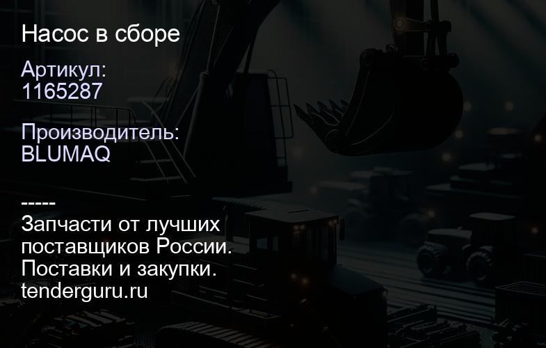 1165287 Насос в сборе | купить запчасти