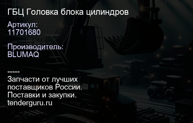 11701680 ГБЦ Головка блока цилиндров | купить запчасти
