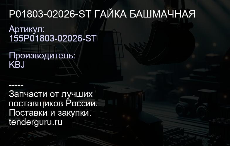 P01803-02026-ST ГАЙКА БАШМАЧНАЯ | купить запчасти