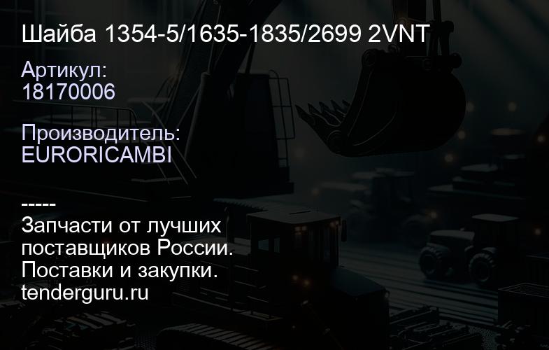 18170006 Шайба 1354-5/1635-1835/2699 2VNT | купить запчасти