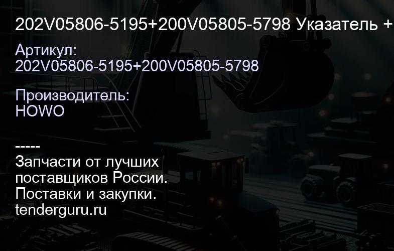 202V05806-5195+200V05805-5798 Указатель + трубка уровня масла в сб. -MC11 / -MC13 SITRAK | купить запчасти