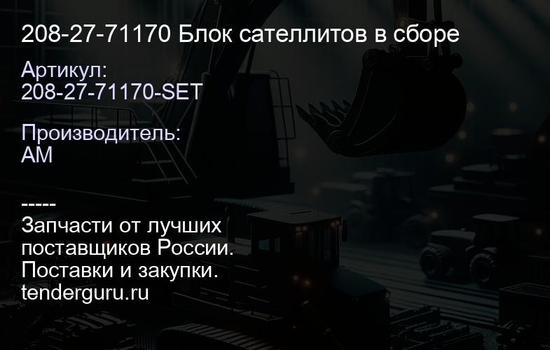 208-27-71170 Блок сателлитов в сборе | купить запчасти