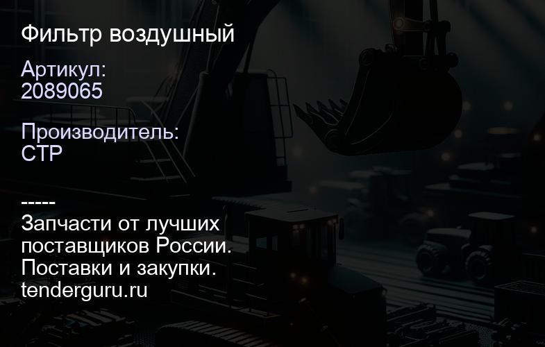 2089065 Фильтр воздушный | купить запчасти