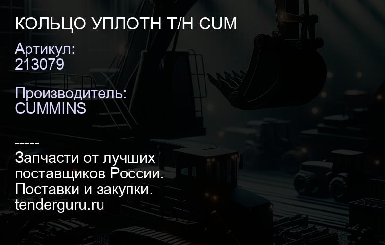 213079 КОЛЬЦО УПЛОТН Т/Н CUM | купить запчасти