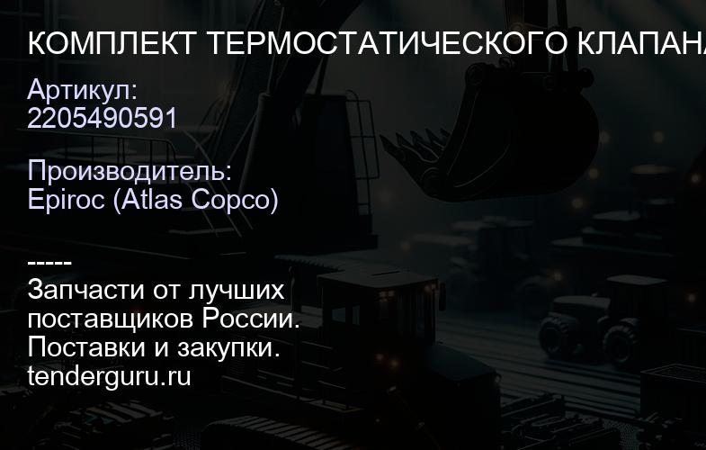 2205490591 КОМПЛЕКТ ТЕРМОСТАТИЧЕСКОГО КЛАПАНА  | купить запчасти