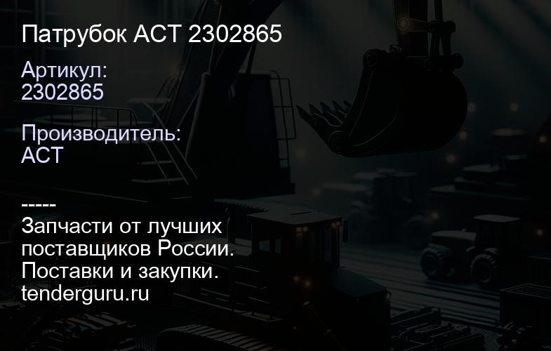 2302865 Патрубок ACT 2302865 | купить запчасти