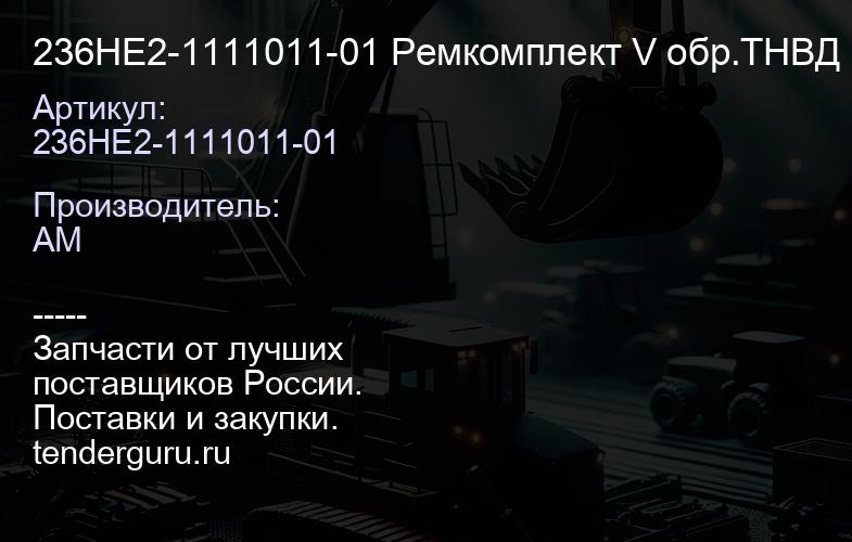 236НЕ2-1111011-01 Ремкомплект V обр.ТНВД 323324 | купить запчасти