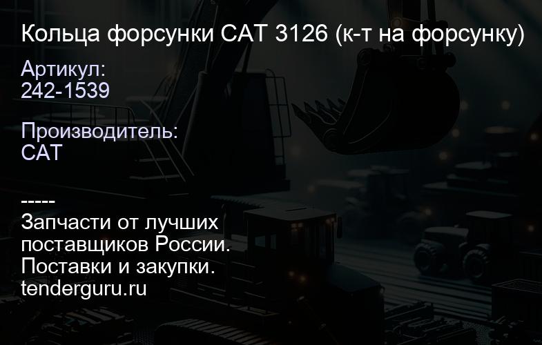 242-1539 Кольца форсунки CAT 3126 (к-т на форсунку) | купить запчасти