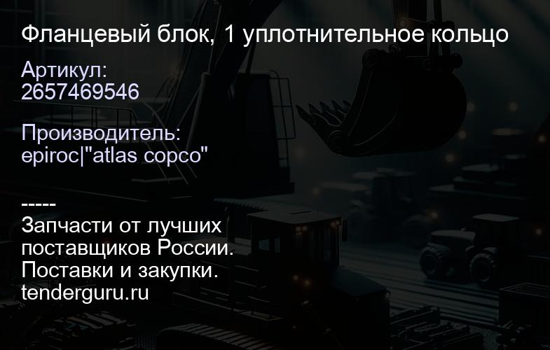 2657469546 Фланцевый блок, 1 уплотнительное кольцо  | купить запчасти