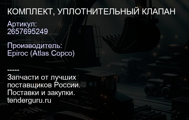 2657695249 КОМПЛЕКТ, УПЛОТНИТЕЛЬНЫЙ КЛАПАН  | купить запчасти