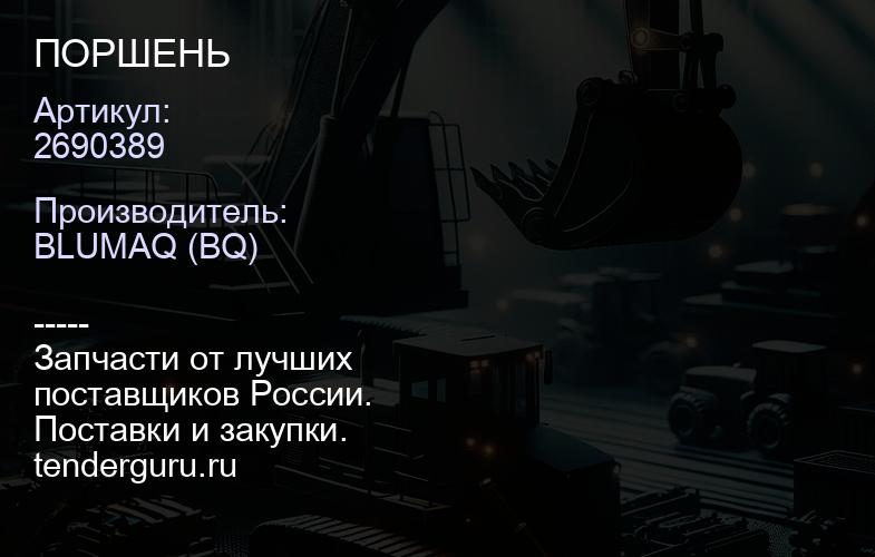2690389 ПОРШЕНЬ | купить запчасти