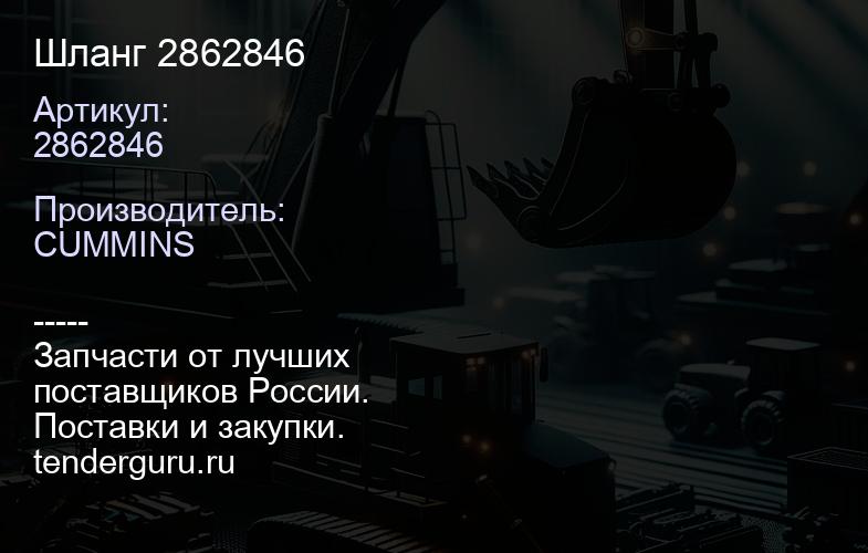 2862846 Шланг 2862846 | купить запчасти