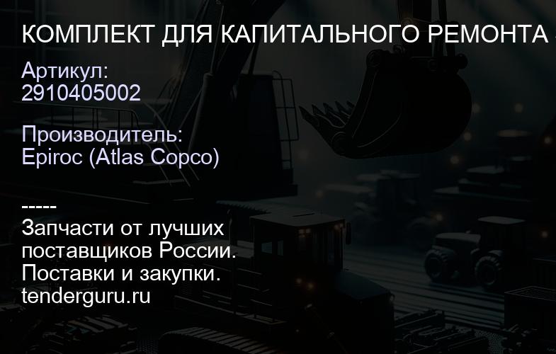 2910405002 КОМПЛЕКТ ДЛЯ КАПИТАЛЬНОГО РЕМОНТА ЭЛЕМЕНТА  | купить запчасти