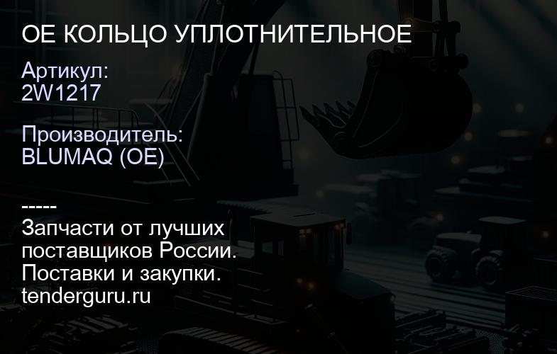 2W1217 OE КОЛЬЦО УПЛОТНИТЕЛЬНОЕ | купить запчасти
