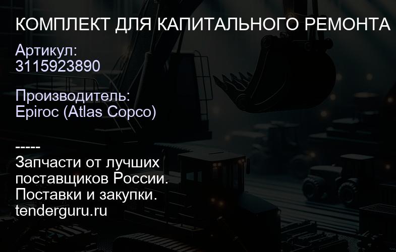 3115923890 КОМПЛЕКТ ДЛЯ КАПИТАЛЬНОГО РЕМОНТА  | купить запчасти