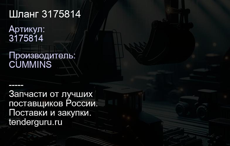 3175814 Шланг 3175814 | купить запчасти