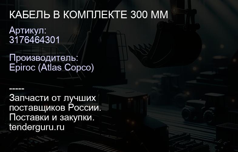 3176464301 КАБЕЛЬ В КОМПЛЕКТЕ 300 ММ  | купить запчасти
