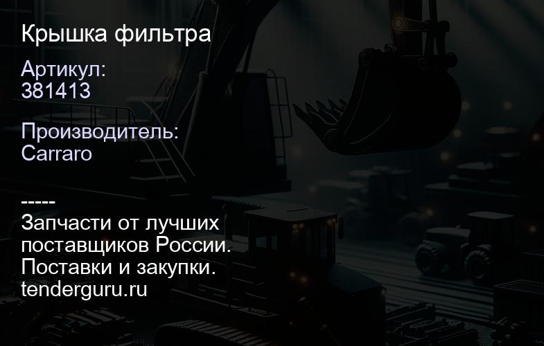 381413 Крышка фильтра | купить запчасти
