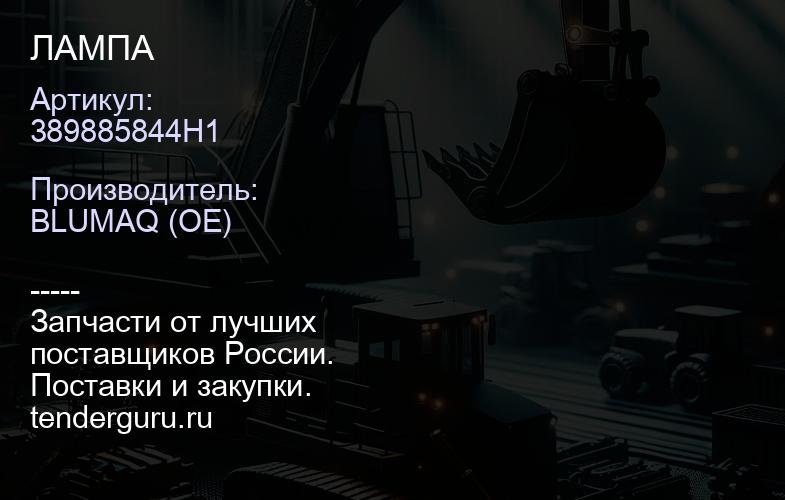 389885844H1 ЛАМПА | купить запчасти