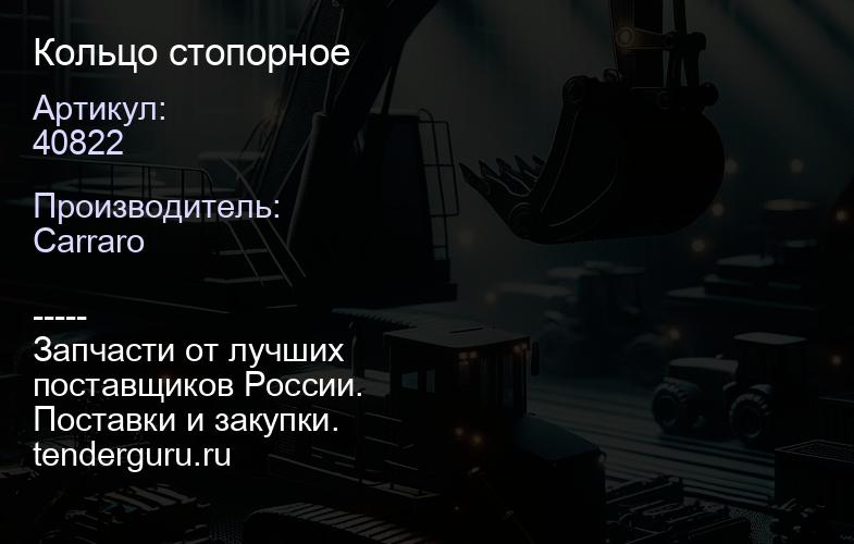 40822 Кольцо стопорное | купить запчасти