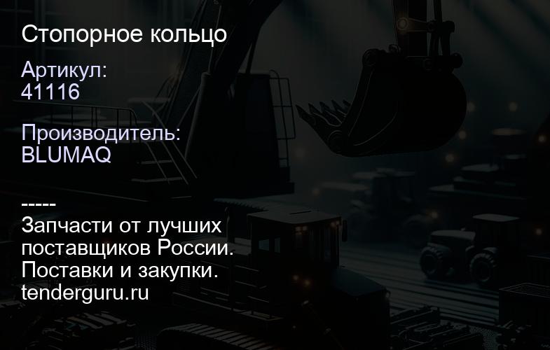 41116 Стопорное кольцо | купить запчасти