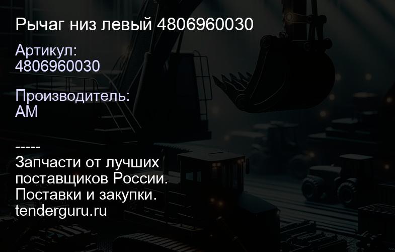4806960030 Рычаг низ левый 4806960030 | купить запчасти