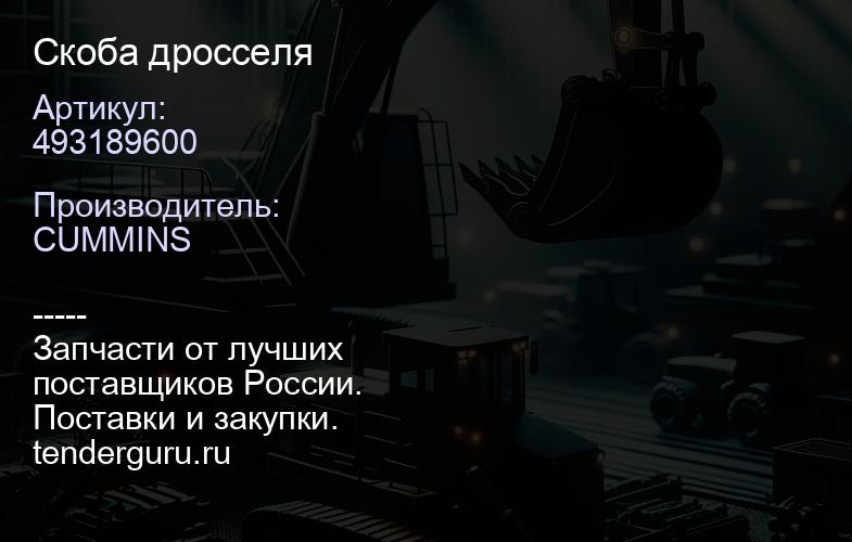 493189600 Скоба дросселя | купить запчасти
