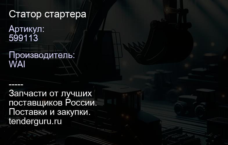 599113 Статор стартера | купить запчасти