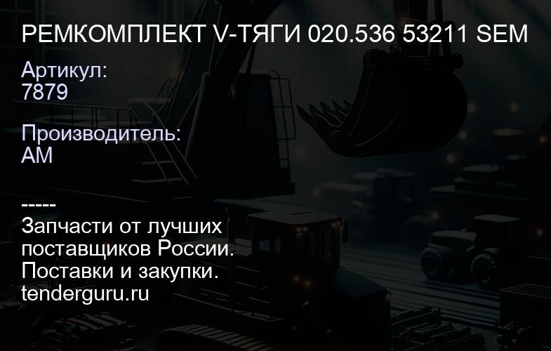 7879 РЕМКОМПЛЕКТ V-ТЯГИ 020.536 53211 SEM | купить запчасти