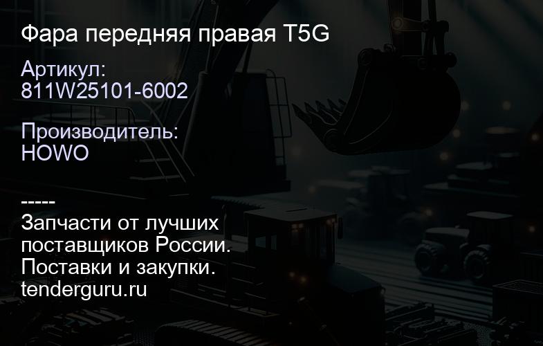 811W25101-6002 Фара передняя правая T5G | купить запчасти