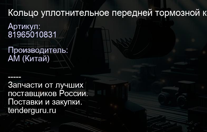 81965010831 Кольцо уплотнительное передней тормозной колодки | купить запчасти