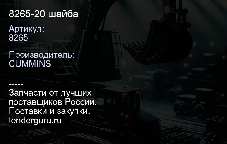 8265-20 шайба | купить запчасти