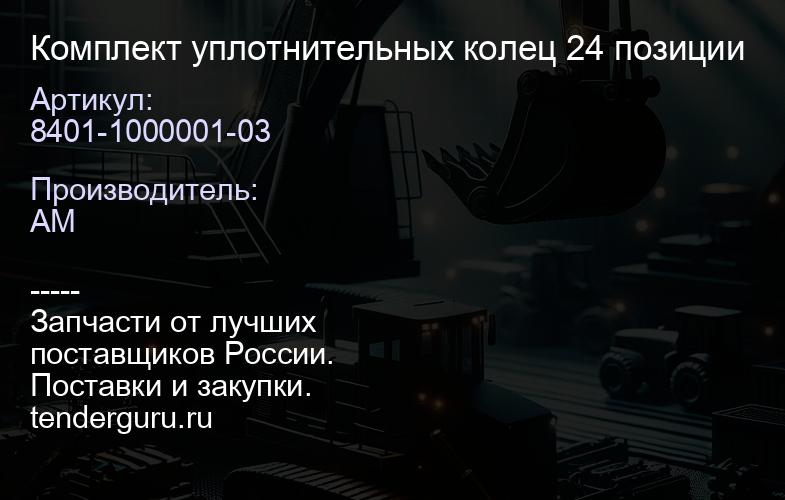 8401-1000001-03 Комплект уплотнительных колец 24 позиции | купить запчасти