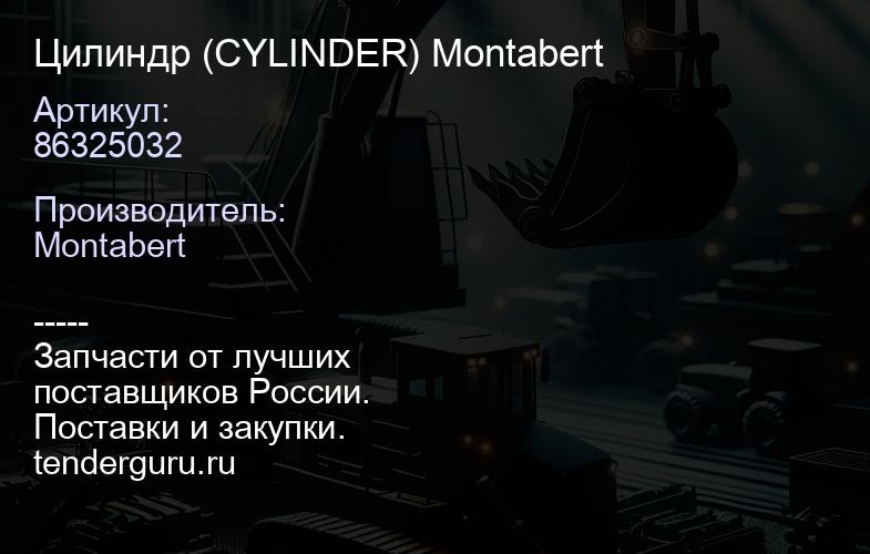 86325032 Цилиндр (CYLINDER) Montabert | купить запчасти