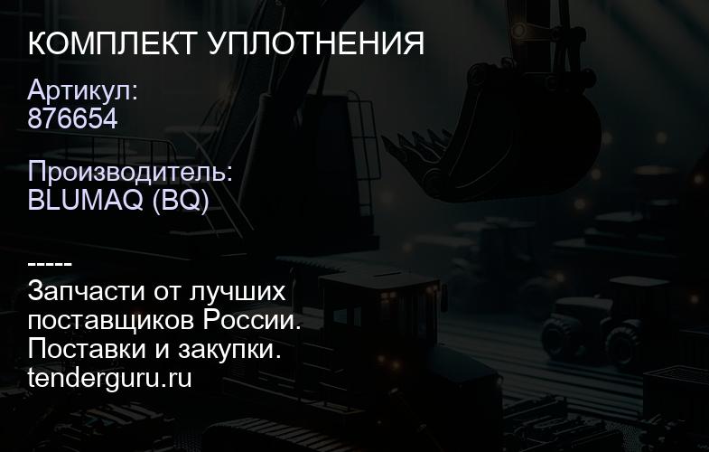 876654 КОМПЛЕКТ УПЛОТНЕНИЯ | купить запчасти