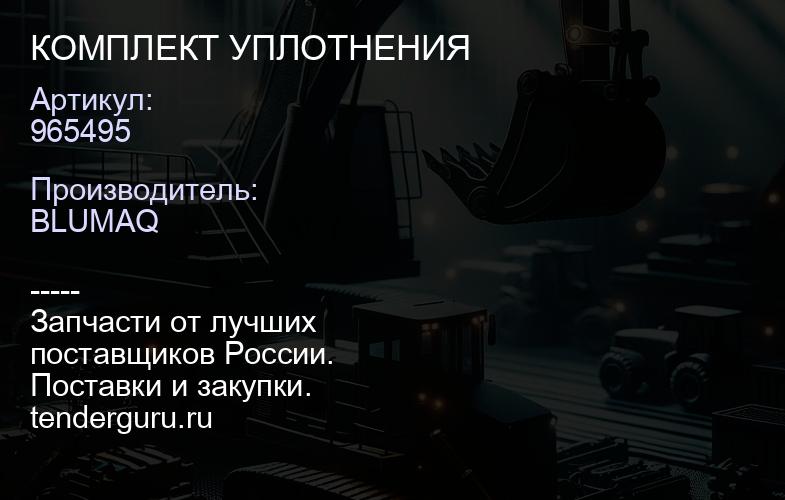 965495 КОМПЛЕКТ УПЛОТНЕНИЯ | купить запчасти