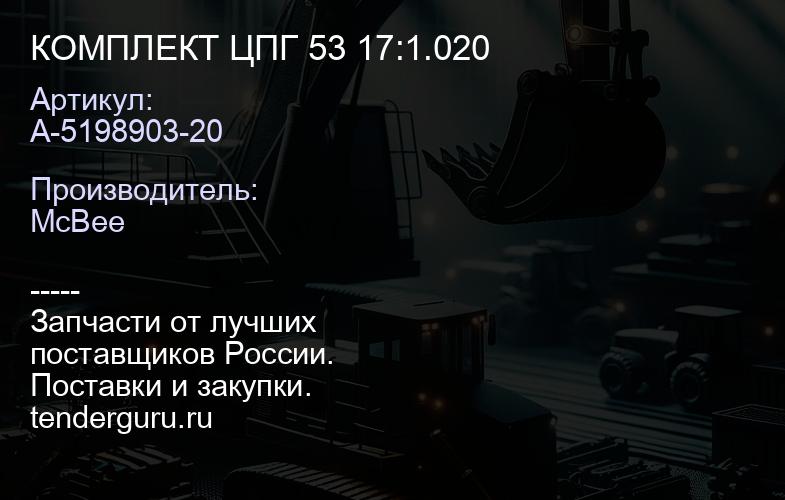 КОМПЛЕКТ ЦПГ 53 17:1.020 | купить запчасти