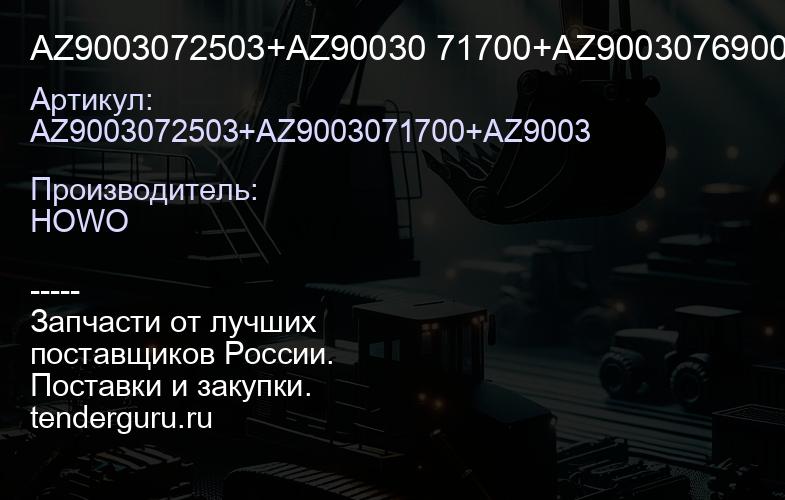 AZ9003072503+AZ90030 71700+AZ9003076900 Комплект колец делителя уплотнительных -HW18709 | купить запчасти