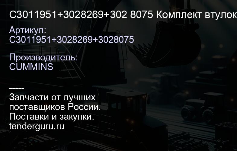 C3011951+3028269+302 8075 Комплект втулок распредвала N14 | купить запчасти