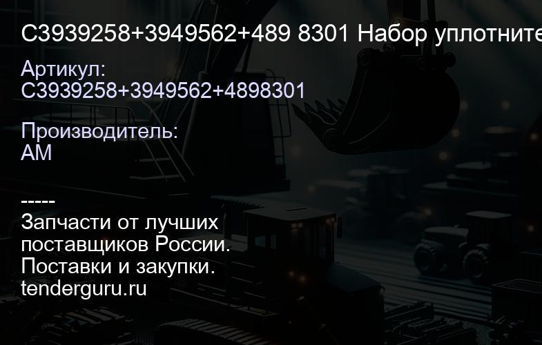 C3939258+3949562+489 8301 Набор уплотнительных прокладок | купить запчасти