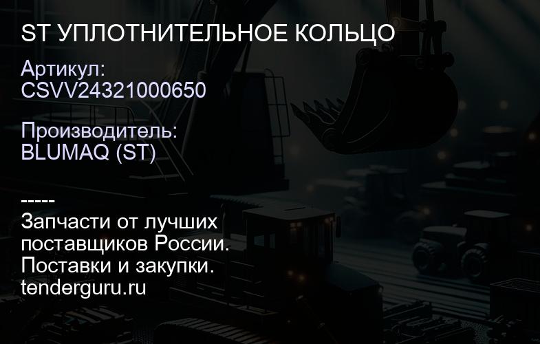 CSVV24321000650 ST УПЛОТНИТЕЛЬНОЕ КОЛЬЦО | купить запчасти