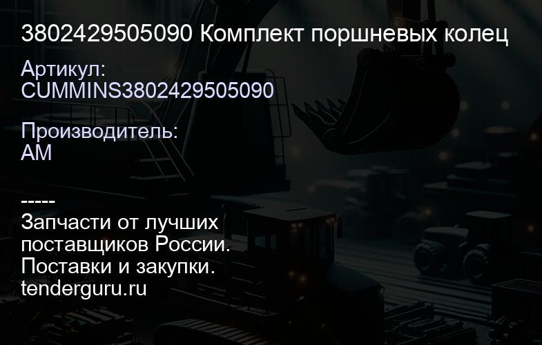 3802429505090 Комплект поршневых колец | купить запчасти
