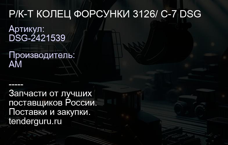 DSG-2421539 Р/К-Т КОЛЕЦ ФОРСУНКИ 3126/ C-7 DSG | купить запчасти