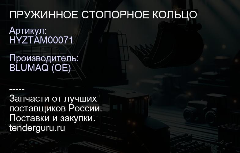 HYZTAM00071 ПРУЖИННОЕ СТОПОРНОЕ КОЛЬЦО | купить запчасти