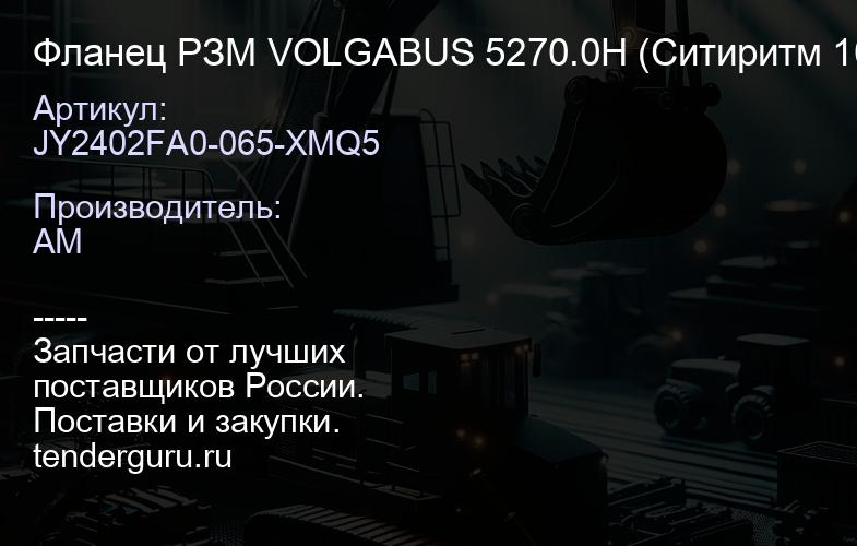 JY2402FA0-065-XMQ5 Фланец РЗМ VOLGABUS 5270.0H (Ситиритм 10 DLe) "CM" (FANGSHENG), | купить запчасти